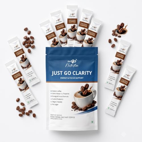 Image of Just Go Nutrition Clarity Functional Instant Coffee | 3g Sticks