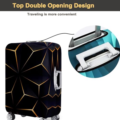 Housse de valise motif imprimé 3D lavable et extensible - 4