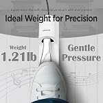 VALDI BP-3 Sustain Pedal White - Universal Pedal for Keyboard Piano, Digital Pianos, MIDI Keyboards & Synths - Conversion Switch for All Brands - 1/4'' Jack, Anti-Slip Design, Extended Cable