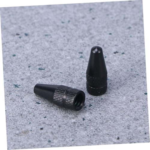 12 tapas negras para válvulas francesas de bicicleta de aleación de aluminio: protectores antiherrumbre y antipolvo para neumáticos, fácil instalación miniatura 7