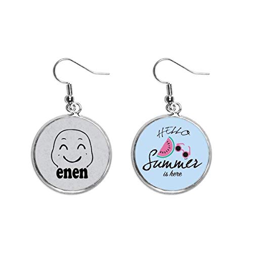 Pendientes de sandía y gato negro ideales para lucir con vestidos frescos en tus tardes de playa