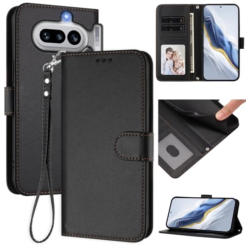 �X�}�z�P�[�X �Ή��@�� for Nothing Phone (4a) �X�}�z�P�[�X�y�J�[�h�z���_�[�E�E�H���b�g�E�}�O�l�b�g�o�b�N���E�t���b�v�E�X�^���h�@�\�t���zBlack