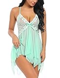 Avidlove Lingerie for Women Bridal Sleepwear Sexy Lengire Sheer Nightie Appple Green M