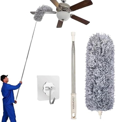 3-Pack Microfiber Fan Cleaning Brushes - 16.5" Long, Bendable Duster For Ceiling Fans & Vents