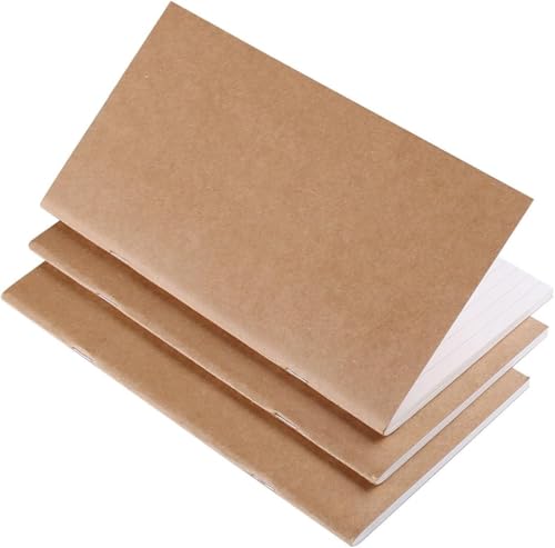 Image of PURESTORY Set of 3 Ruled Travel Journal Refill Inserts - 4.3 x 7.5 Inches, 40 Sheets /80 Pages Each - Notebook Replacement Inserts for Travelers Notebook, Diary & Personal Writing