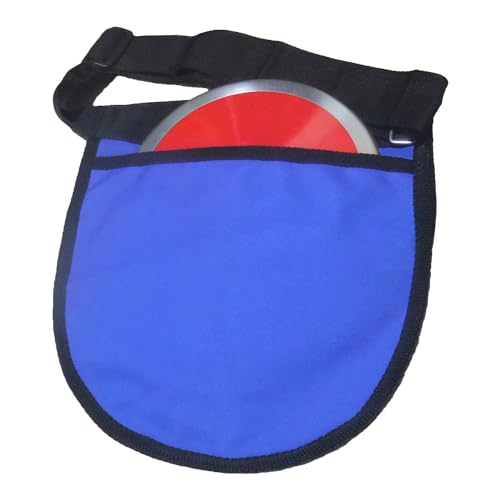Generic RT Blue High School Discus and Shot Put Carrier Bag - Track and Field Discus/Shot Put Carry Bag - Includes 2 Large Pouches and an Adjustable Carry Strap.