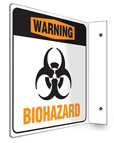 Signalisation de sécurité Warning Biohazard Accuform plastique épais anti-angle mort
