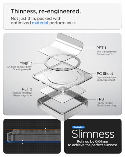 Image of Spigen for Galaxy S26 Ultra Case, Ultra Hybrid MagFit [Anti-Yellowing] [Compatible with MagSafe] [Fast Wireless Charging] - Matte Black