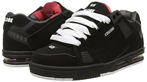 Image of Globe Men's Skateboarding Shoes, Multicolor Black Red, 9 UK