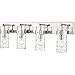 Z-Lite 3035-4V-PN Fontaine - 4 Light Bath Vanity In Transitional Style-11.25 Inches Tall and 34 Inches Wide, Finish Color: Polished Nickel