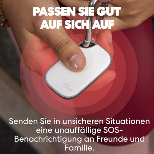 Tile by Life360 Pro - Leistungsstarker Bluetooth-Tracker, Schlüssel- und Gegenstandsfinder für Schlüssel, Taschen und mehr. iOS- & Android-kompatibel. Handy-Finder. 1er-Pack (Schwarz)