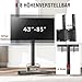 AOKCOS TV Ständer Bodenständer Höher 1.6m für 43-75 85 Zoll Fernseher, Neigbar Schwenkbar Höhenverstellbar Fernsehständer, Universal TV Standfüße Standfuss Max VESA 600x400mm 50KG (Schwarz)