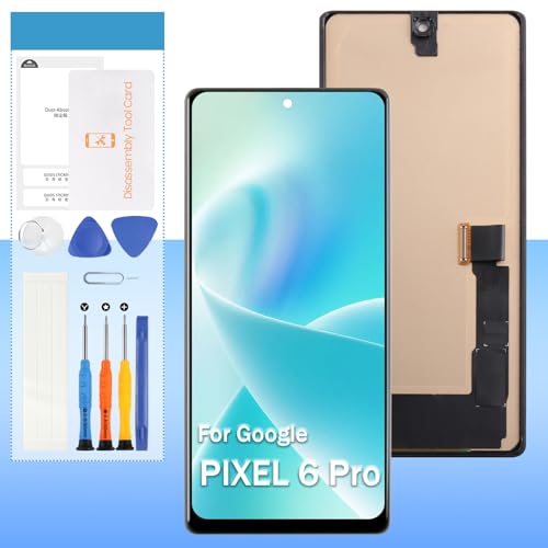 TFT for Google Pixel 6 Pro Screen Replacement GLUOG G8VOU GF5KQ 6.7 LCD Display Touch Digitizer Assembly(Not Fingerprint)