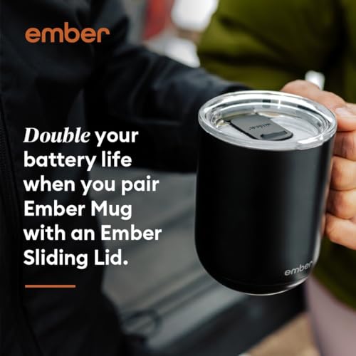 Ember Temperature Control Smart Mug 2, 14 oz, App Controlled Heated Coffee Cup, Double your battery life when you pair Ember Mug with an Ember Sliding Lid, Signature Series Cloth - Thumbnail 2