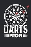  Darts Profi: 6\' x 9\' Notizbuch (liniert) Darts Profi Ironie Dartscheibe Retro Dartspieler