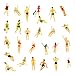 Hiawbon 30 pcs 1:75 Scale Mini Painted People Model Beach Swimsuits Figurines Miniature People Model