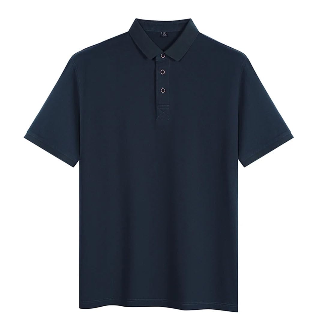 Polo de manga corta para hombre, diseño clásico, color liso, para jóvenes