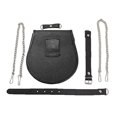 Genuine Leather Celtic Knot Embossed Scottish Sporran w/ Belt4