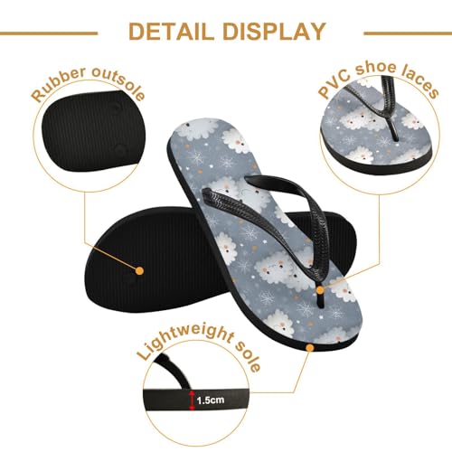 Flip Flop Sandals Cloud Web Print for Women Men Beach Outdoor XS3