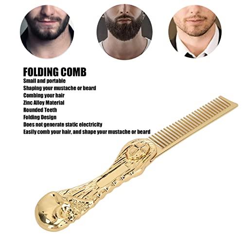 Peine plegable de aleación para cabello y barba miniatura 3