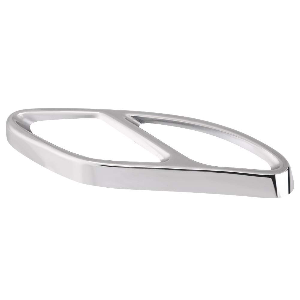 Copri tubi di scarico-1 coppia copri tubo coda di scarico trim nero per Ben-z GLC C E-Class C207 Coupe 14-17 (Colore : Argento)
