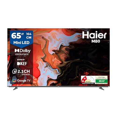 Image of Haier 164 cm (65) New M80F Series 4K Ultra HD Smart Mini LED Google TV H65M80FUX (2025 Model)