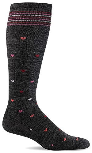 Sockwell Women's Full Heart Moderate Graduated Compression Sock Wide Calf Fit