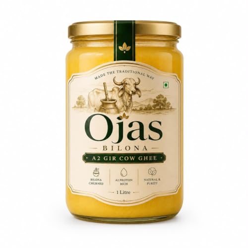 Image of OJAS BILONA A2 Gir Cow Ghee, Bilona Churned, 1 Litre