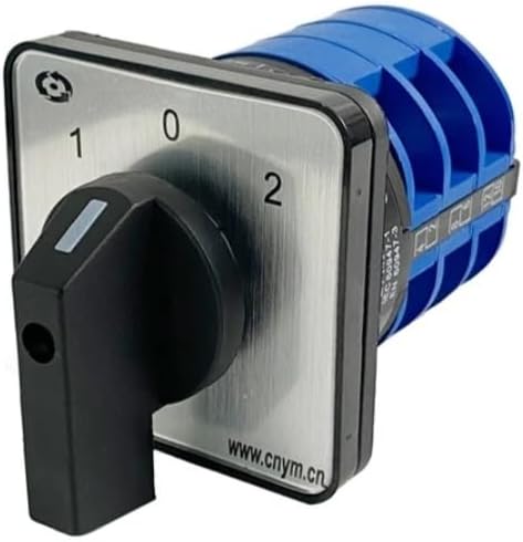 SASARTECH Universal Rotary Changeover Cam Switch 26-32A/3 Rotary Main Switch Silver Contact Three Positions 660V 32A Electrical ON-OFF-ON LW26-32/3 Poles Universal Rotary Cam Selector Switch