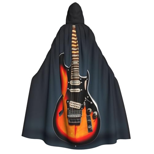 Cape orange à capuche guitares EdWal Deluxe pour adulte cosplay