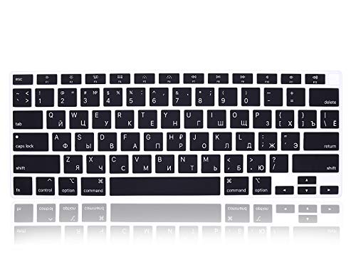 MMDW Russian Language Silicone Keyboard Cover Skin for MacBook Air 13 inch 2020 Release Model A2179 A2337 M1 Chip,for MacBook Air 13 inch Accessories,for MacBook 13"Air Gel Protective Skin US Version
