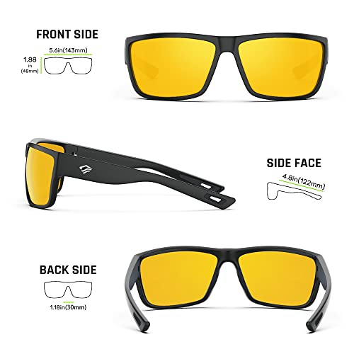 Image of TOREGE Polarized Sports Sunglasses for Men and Women Cycling Running Golf Fishing Sunglasses TR26