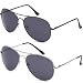 Polarized Aviator Sunglasses lot of 2 Silver/Black