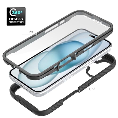 Coque iPhone 16 Plus MagSafe antichoc avec protection écran intégrée transparente - 3
