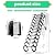 880Lb Foldable Attic Ladder Pull Down System, 10Ft Wall-Mounted Attic Stairs with 12-Step, Anti-Slip Reinforced Treads, Al-Mg Alloy Loft Ladder Pull Down for Home, Garage