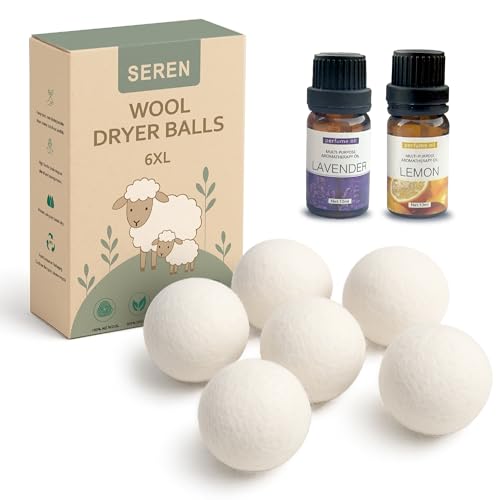 SEREN Wool Dryer Balls - Organic New Zealand Wool, Plastic-Free,