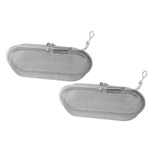OUNONA 2 Piezas Colador de Té de Acero Inoxidable Filtro de Especias Colador de Té Cesta de Filtro para Infusionador