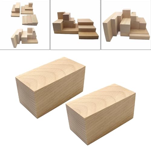 Bloques de madera para tallar figuras y kit de manualidades 7