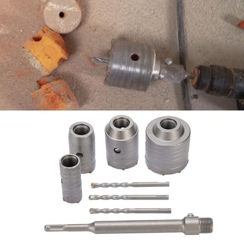 Kit de brocas para concreto 5 piezas Luocute con tamaños 30mm a 65mm miniatura 4