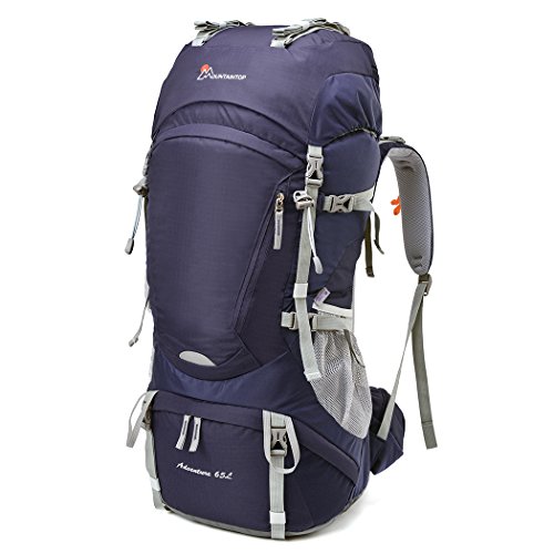 MOUNTAINTOP 55L/65L Internal Frame Backpack Hiking Backpack with Rain Cover