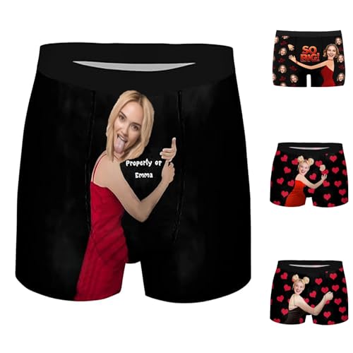 Boxers personalizados para hombre con foto de cara, calzoncillos personalizados para hombre, calzoncillos personalizados para hombre, regalos para el día de San Valentín, Navidad, regalos divertidos Boxers personalizados para hombre con foto de cara, calzoncillos personalizados para hombre, calzoncillos personalizados para hombre, regalos para el día de San Valentín, Navidad, regalos divertidos