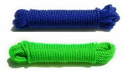 Multipurpose Nylon Rope Roll – Strong & Durable Braided Rope for Household, Outdoor, Camping, Tying & Utility Use (Multicolour, 10 Meters Each)