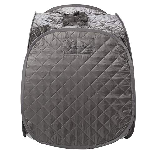 Durasage Personal Foldable Steam Sauna for Weight Loss, Detox & Relaxation at Home, Chair Included (Gray)