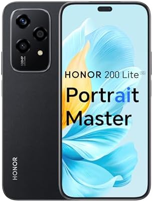 HONOR 200 Lite, 5G Dual SIM, 8GB RAM + 256GB ROM, 6,7” Anti-Drop AMOLED Display, 108MP Triple Rear Camera, Midnight Black - UAE Version, 1 Year Official Warranty (UAE Type Approved)