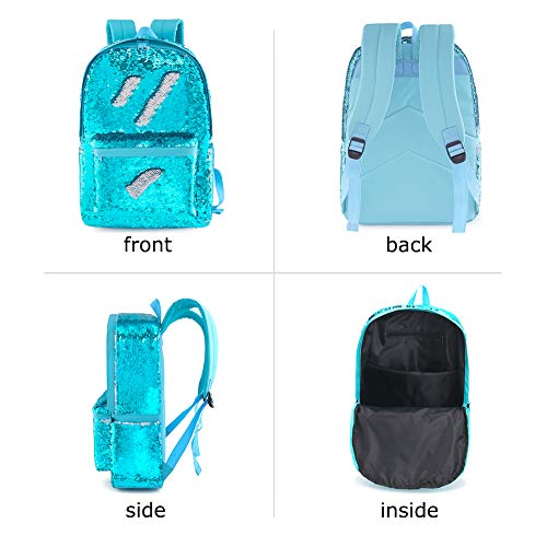 Le Vasty Glitter Kids Backpack For Boys Girls Magic Sequin School Bookbag Sparkly Sequence Book Bag (Crystal Blue) One_Size #TOP2