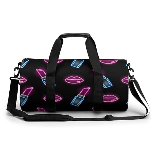 Sac de voyage lèvres en néon grand duffel bag de camping 45cm