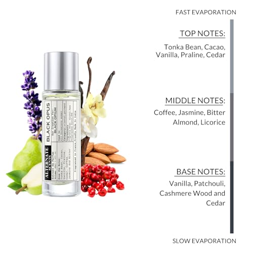 Image of Alternate Scents BLACK OPUS 40ml Long Lasting Perfume For Women |Strong& long Lasting with 30% Oil Concentration|Sweet Gourmand Vanilla| Fragrance From France | Made In India|