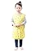 Plie Kids Painting Apron – Waterproof Art Smock for Toddlers & Preschoolers, Messy Play, Baking, Crafts, Cooking, Sensory Activities, Mealtime (Ages 1–10), Yellow Bear (05-M)