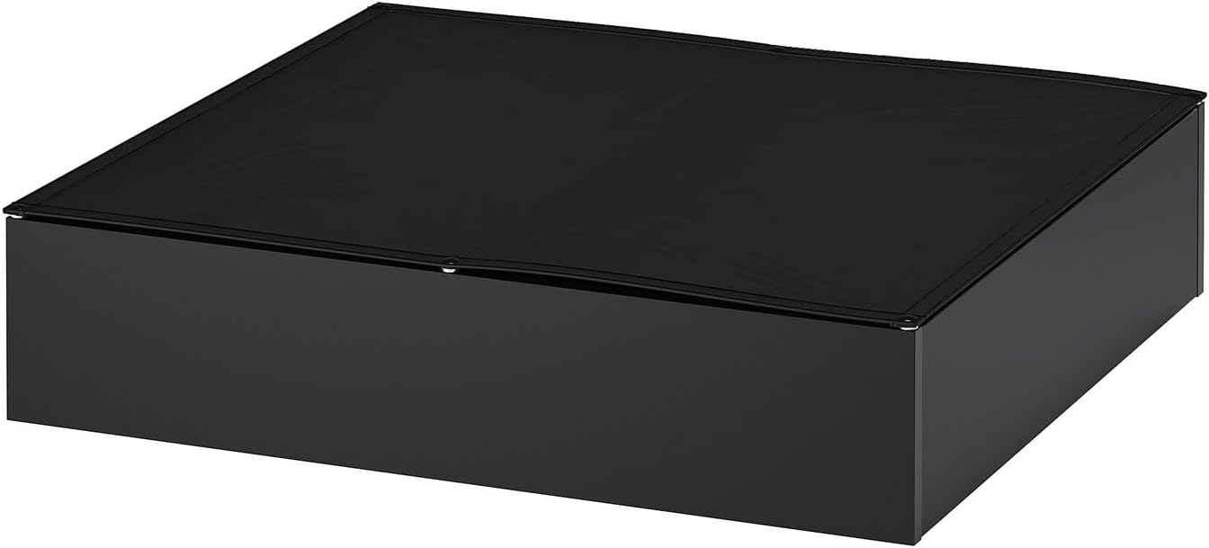 Underbed Storage Box with Wheels, Rolling Bed Drawer with Fabric Dustproof Lid, Organizer for Duvets, Pillows, Seasonal Clothes and Linens, White or Black, 25.6 x 27.5 x 7.1 in (White)