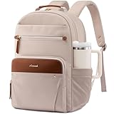 LOVEVOOK Laptop Rucksack Damen, Wasserdicht 17 Zoll Arbeitsrucksack Schulrucksack Teenager für Große Trinkflasche, Elegant Rucksäcke Schultasche Backpack für Arbeit Schule Uni Reise